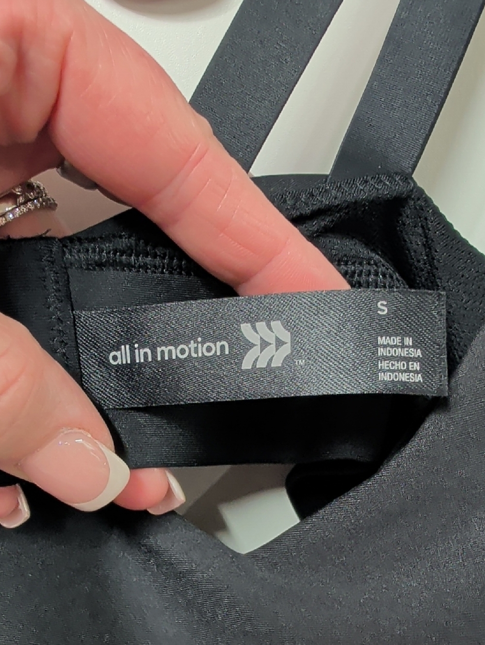 All In Motion Black Effortless Support Size Small - Picture 3 of 5